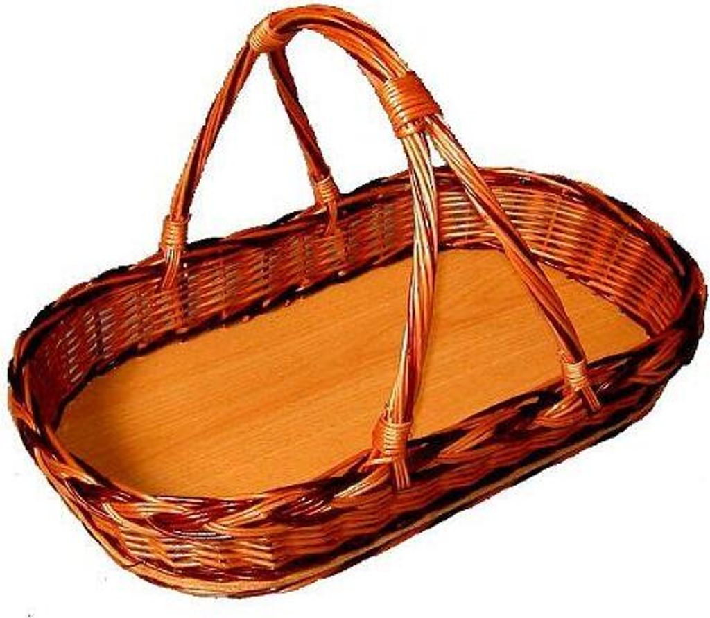 Tablett mit Griff mittel 44x30x27cm lackiert Produktbild 