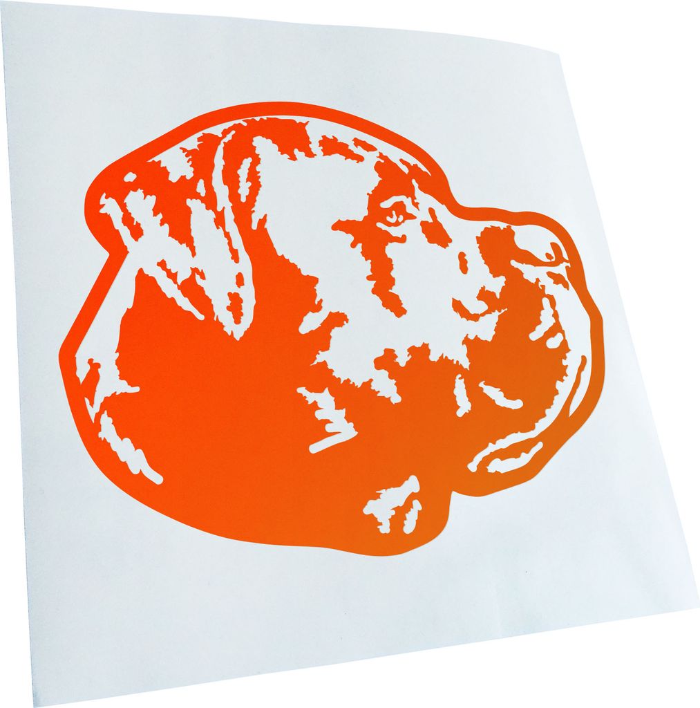 Kiwistar - Autoaufkleber - Cane Carso Hund - Neonorange - 24x18cm - Aufkleber für Auto, Laptop, Fahrrad, LKW, Motorrad mehrfarbig JDM Decal Racing
