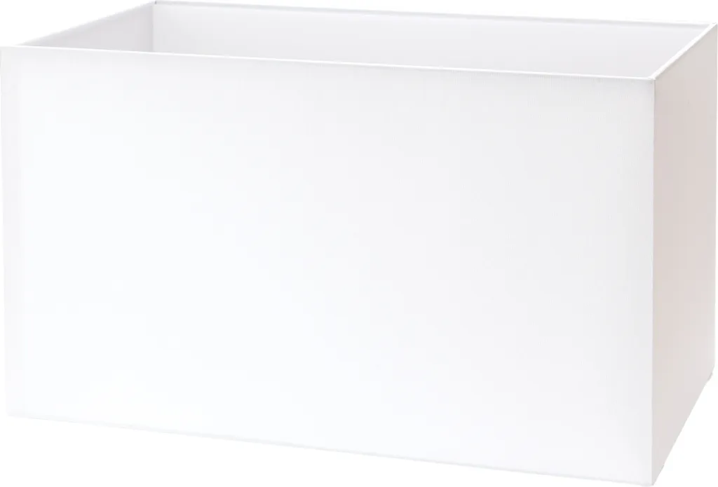 Grand abat-jour en tissu blanc rectangulaire 40cm pour pied de lampe