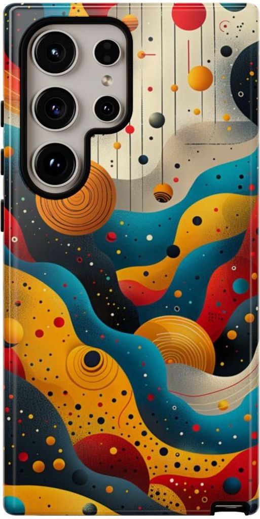 Bunte abstrakte Wellen – Hülle Kompatibel mit Samsung Galaxy S24 Ultra