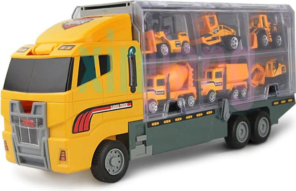 Kx6681_3 Ciezarowka Tir Transporter + Auta Maszyn Zdjęcie produktu 