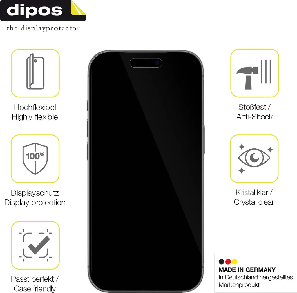 dipos I 4x Pellicola Protettiva compatibile con iPhone SE 2