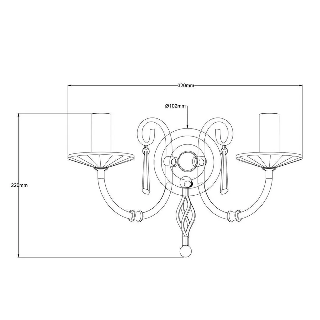 Applique Murale Aegean Or Vieilli : Solution Éclairage Double E14 Chic