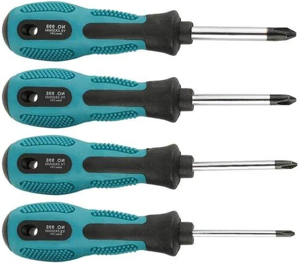 Jeu de tournevis Tri-Point 4 pièces avec manche magnétique multifonction