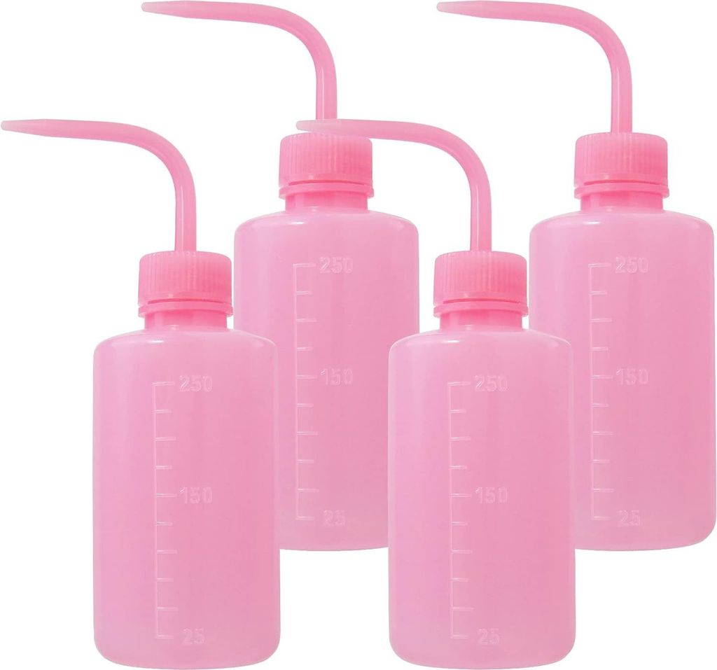 Packungen 250 ml Waschflasche, Kunststoff, Tattoo-Waschflasche, Wasserspritzflasche, Quetschflasche, Diffusorflasche, Lebensmittelspender, Salat-Ma...