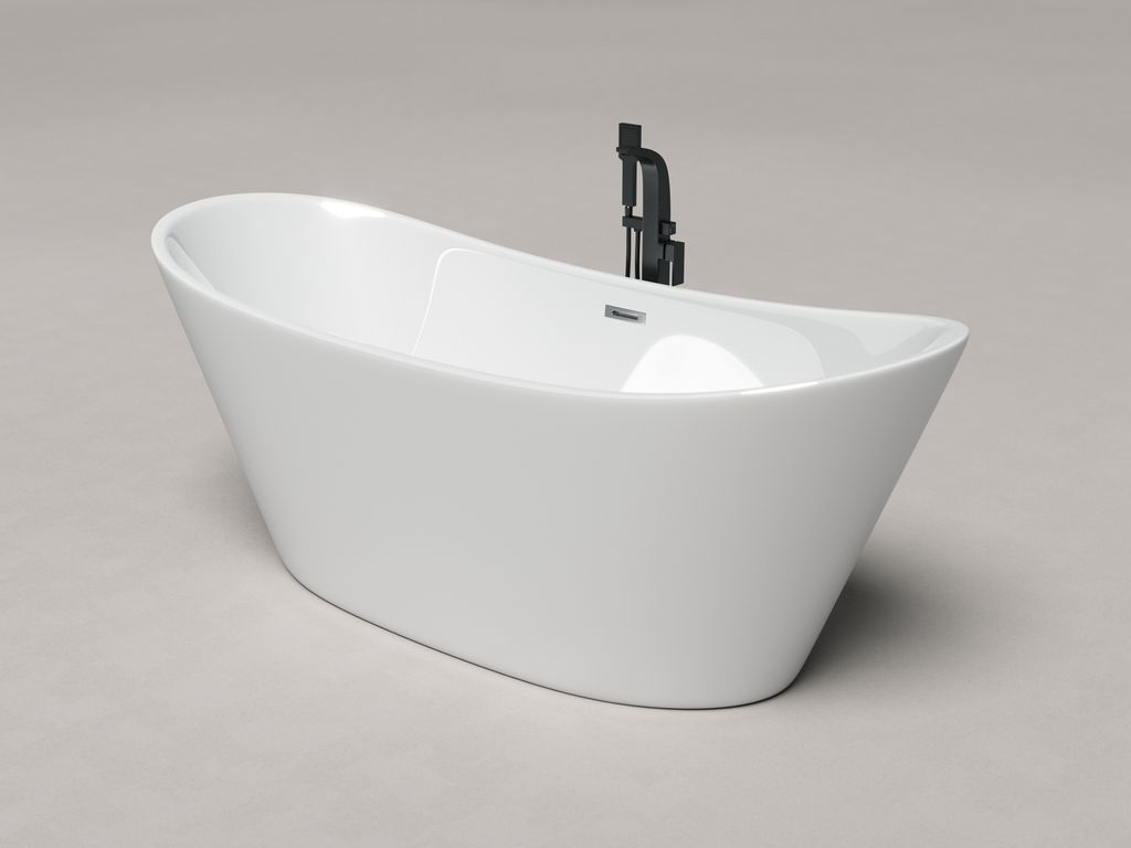 BADLAND Freistehende Badewanne Rossa 170x80 Acryl mit Produktbild 2
