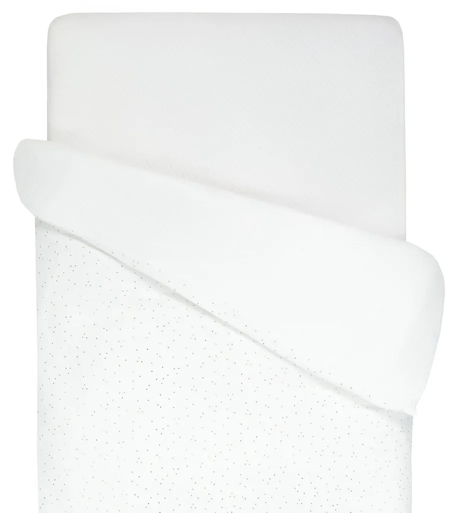 Housse de couette Jeanne 100x140 cm Blanche à pois Sevira Kids