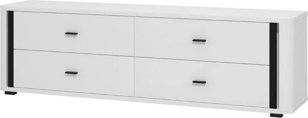 Meuble TV pour Grand Écran Blanc Mat 177 cm - Rangement Multimédia Idéal