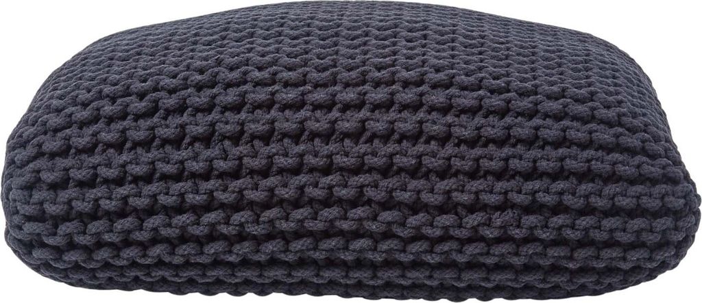 HOMESCAPES Bodenkissen groß schwarz Bezug 100% Baumwolle Produktbild 