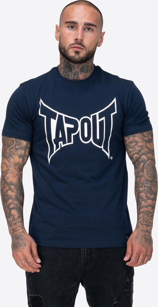 Herren T-Shirt normale Passform LIFESTYLE BASIC TEE Navy/White XXL Tapout