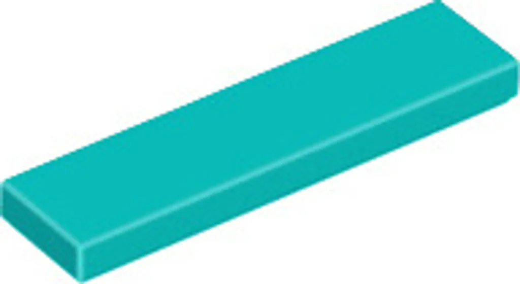 250 pièces LEGO 2431 turquoise foncé, plaques lisses 1x4 pour création