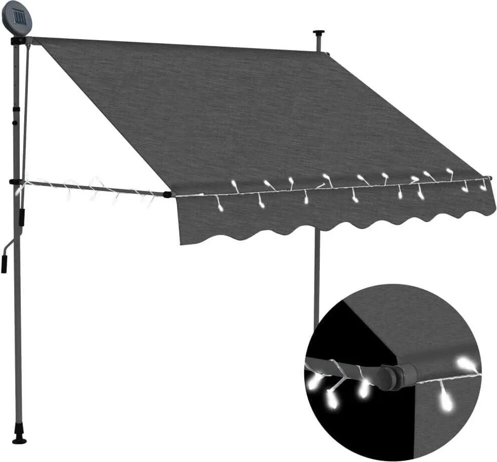 Maison Exclusive Tenda da Sole 150 cm LED Antracite Manuale