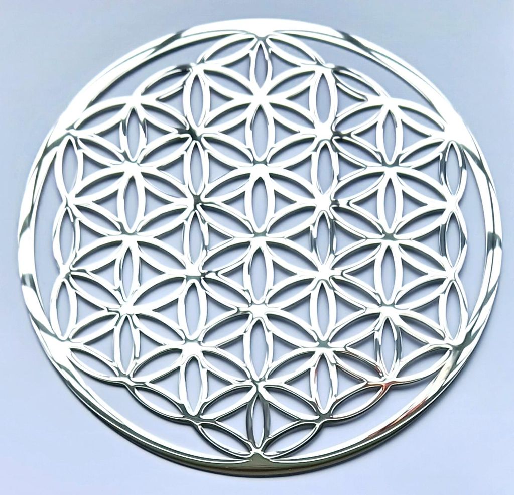 Blume des Lebens aus Edelstahl 30cm Produktbild 
