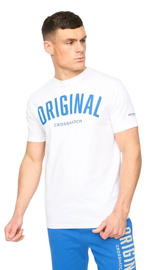 Crosshatch - "Kensby" T-Shirt für Herren BG2442 (L) (Weiß)