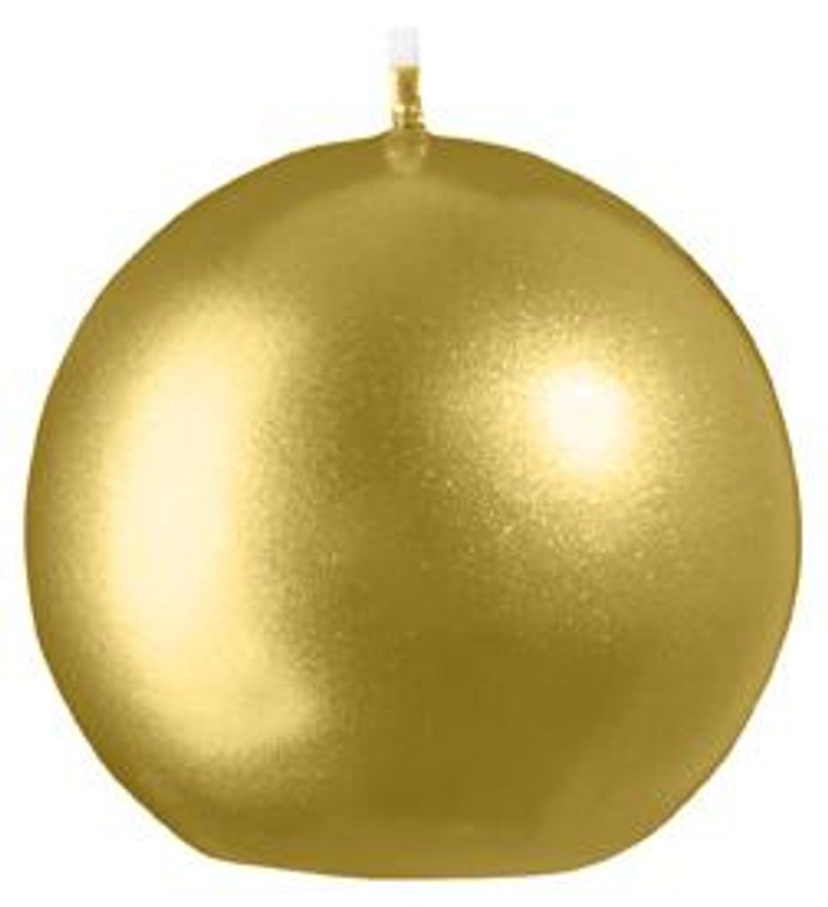 Kugelkerzen Metallic-Lack Italiengold Ø 6 cm, 12 Stück