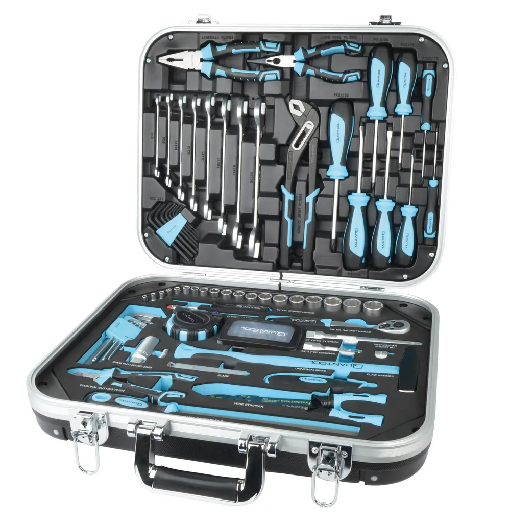 Coffret à outils Quantool 110 pièces Q25100 avec douilles et cliquets