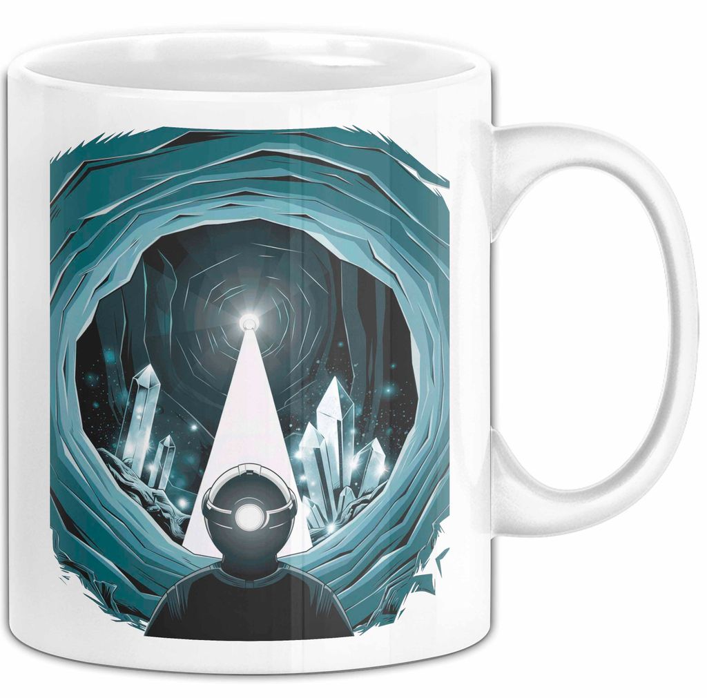 Höhlenforscher Tasse Geschenk Lustige Geschenkidee Spruch Für Höhlen Entdecker (Weiß)
