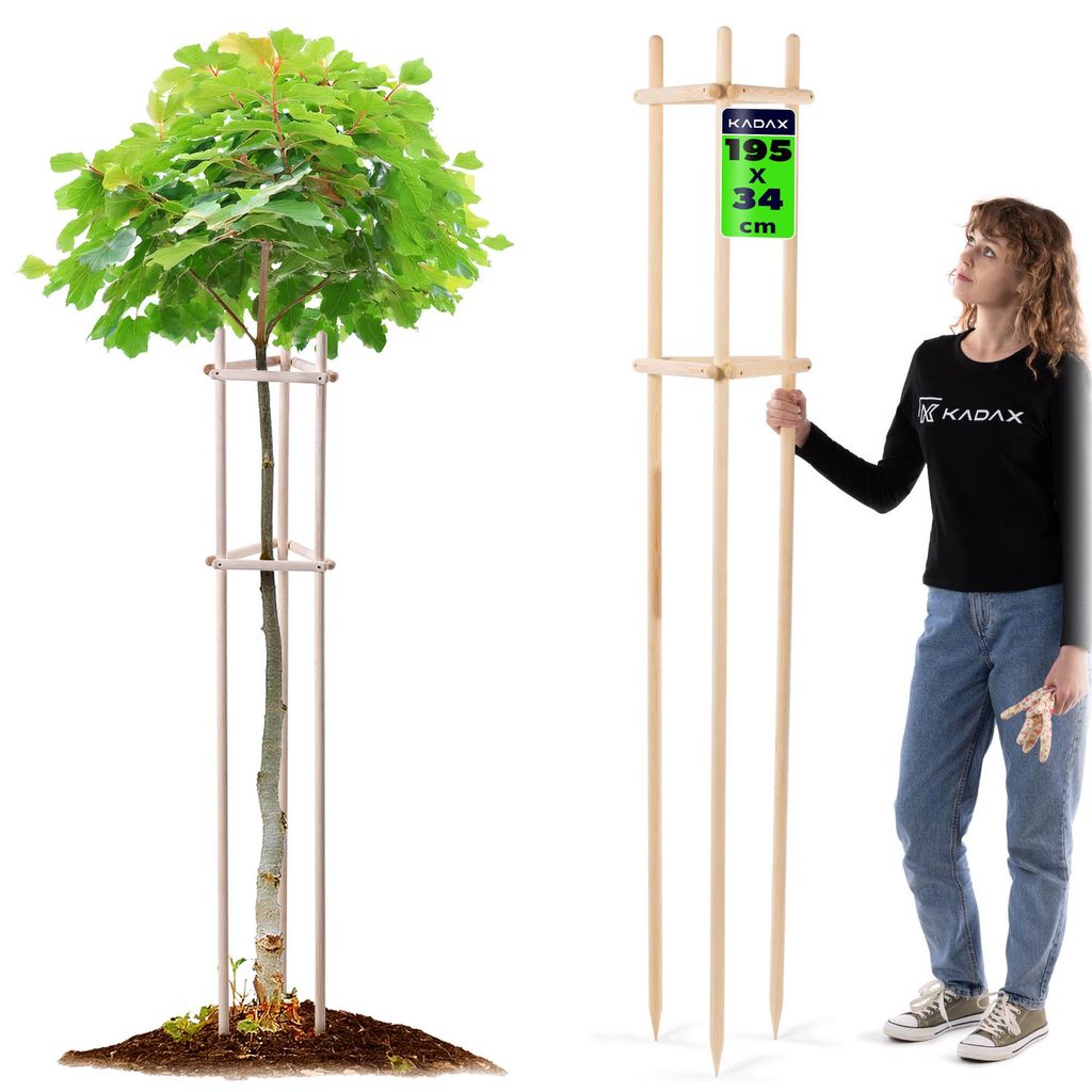 KADAX Baumstütze 195 cm aus robustem Holz, Baumpfahl zur Produktbild 