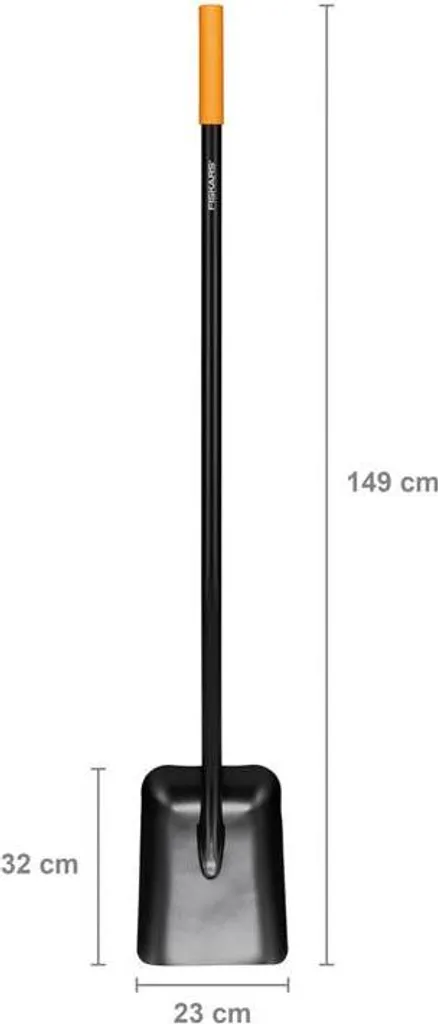 Pelle Fiskars Solid 1066720 en acier trempé avec manche droit rigide