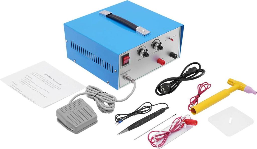 Elektrisches Punktschweißgerät - Schmuck-Punktschweißgerät - 600 W - 0,5–1,5 mm - 110–240 V - 25,5×24,8×13 cm - - Blechgehäuse - Brillan...