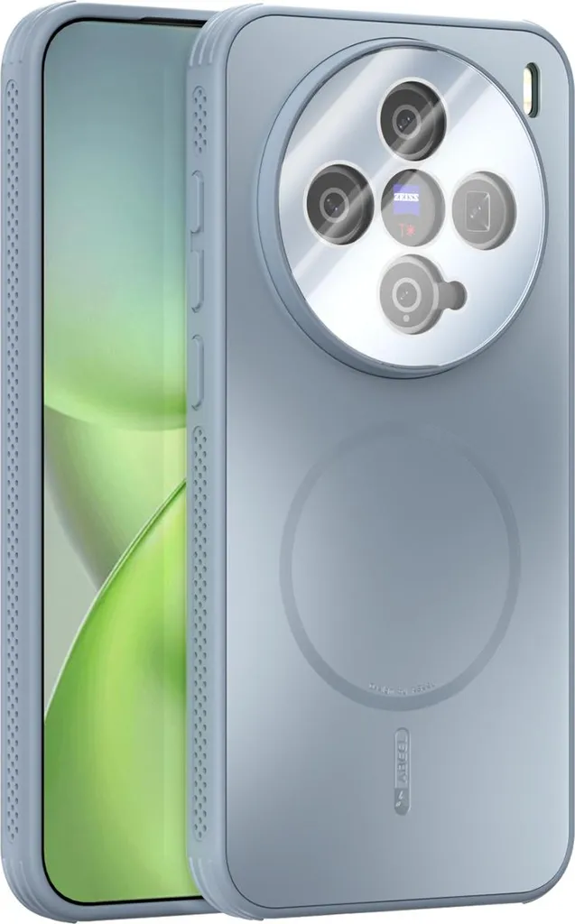 Custodia magnetica per Vivo X200 Pro Mini, custodia opaca in PC+TPU con protezione per le lenti, custodia antiurto con dissipazione del calore Azzurro