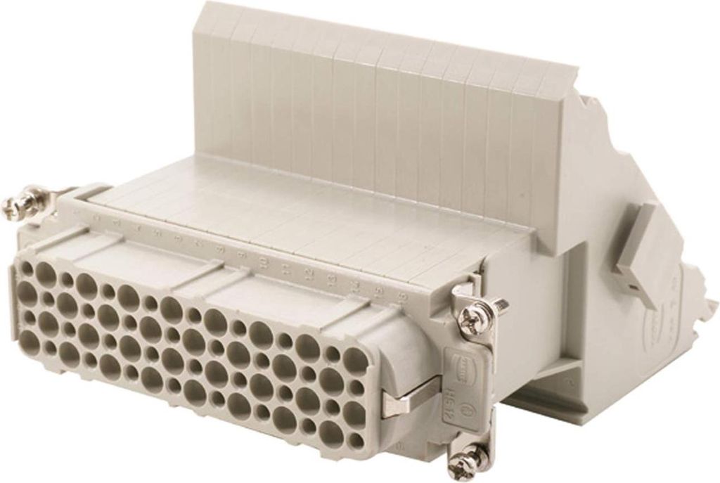 HARTING Han 64D Anschlussverteiler Buchseneinsatz (F) "links" Schraubanschluss, 64-polig+PE 250V, 10A - 1 Stück