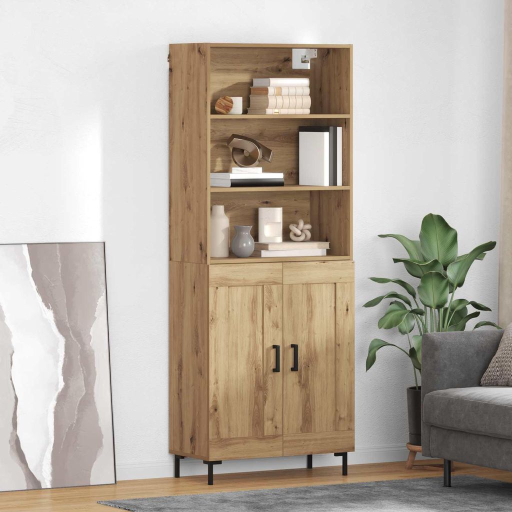 "Black Friday" Highboard Artisan-Eiche 69,5 x 34 x 180 cm Holzwerkstoff - Kommoden CC1967