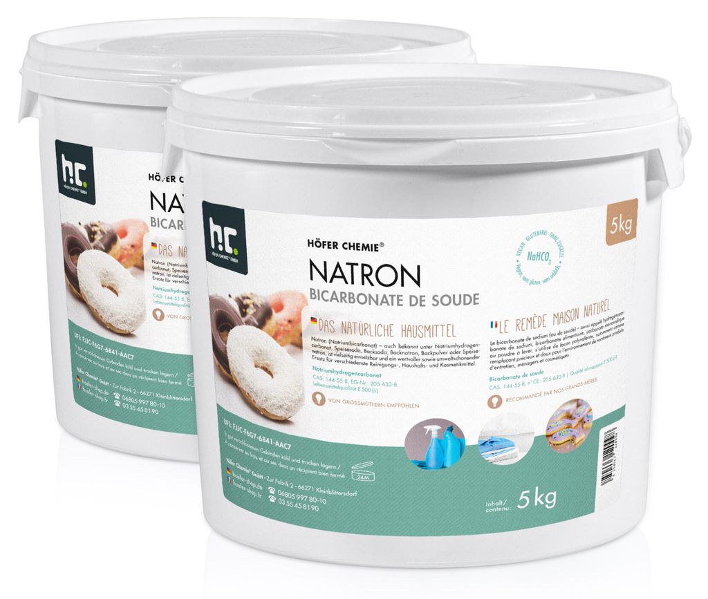 5 kg Natron Backsoda Natriumhydrogencarbonat in Produktbild 
