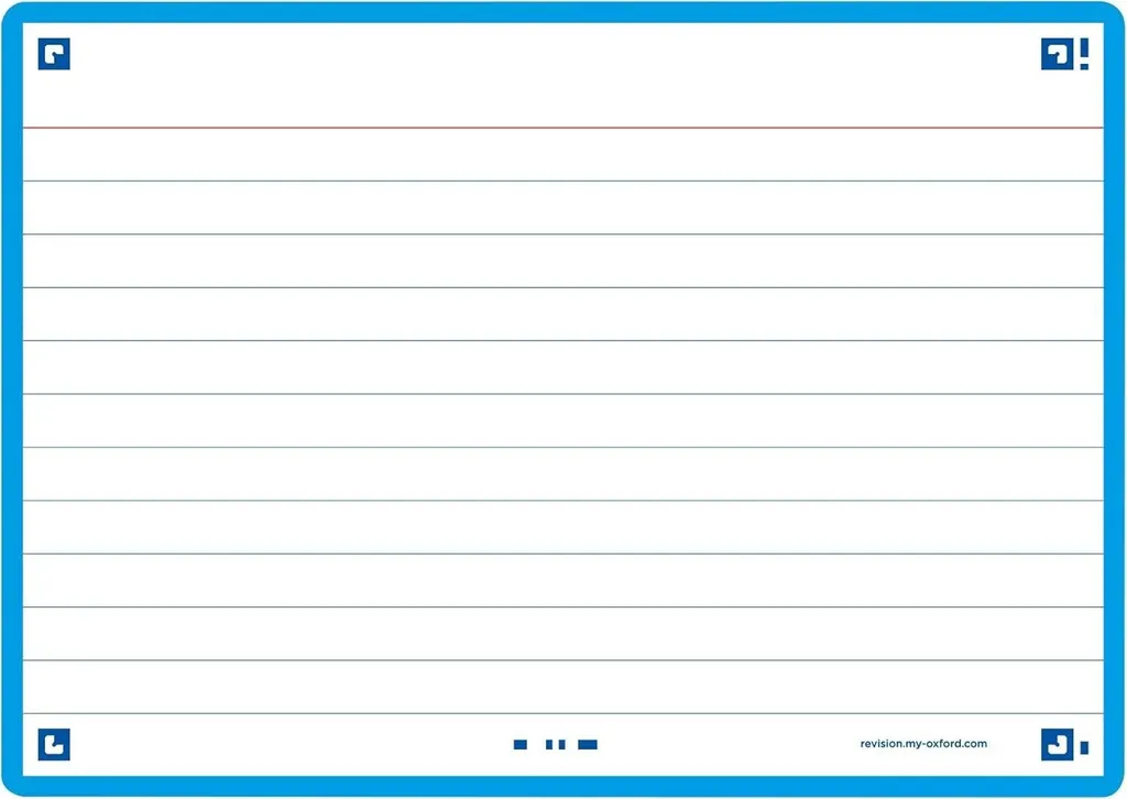 Fiches Oxford Flash 2.0 Turquoise 105x148 mm : Ne Perdez Plus vos Notes