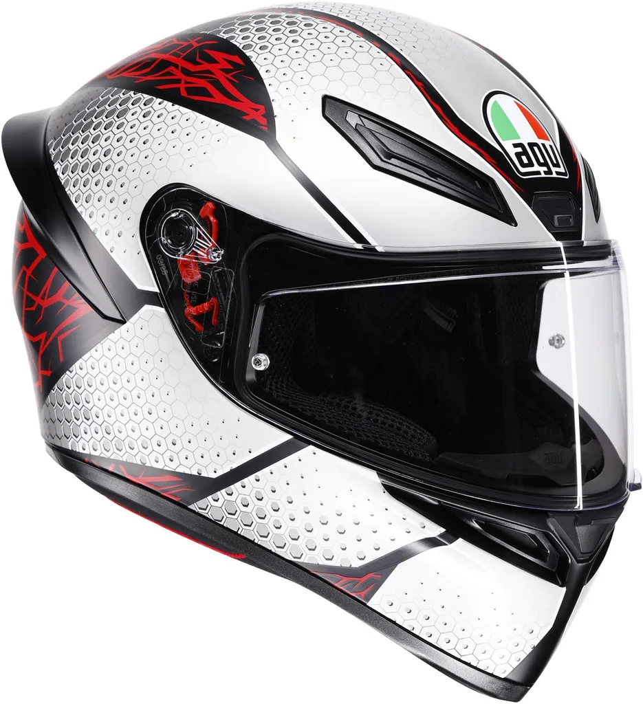 Casque intégral AGV K1 S Speedarmor noir mat gris rouge taille M