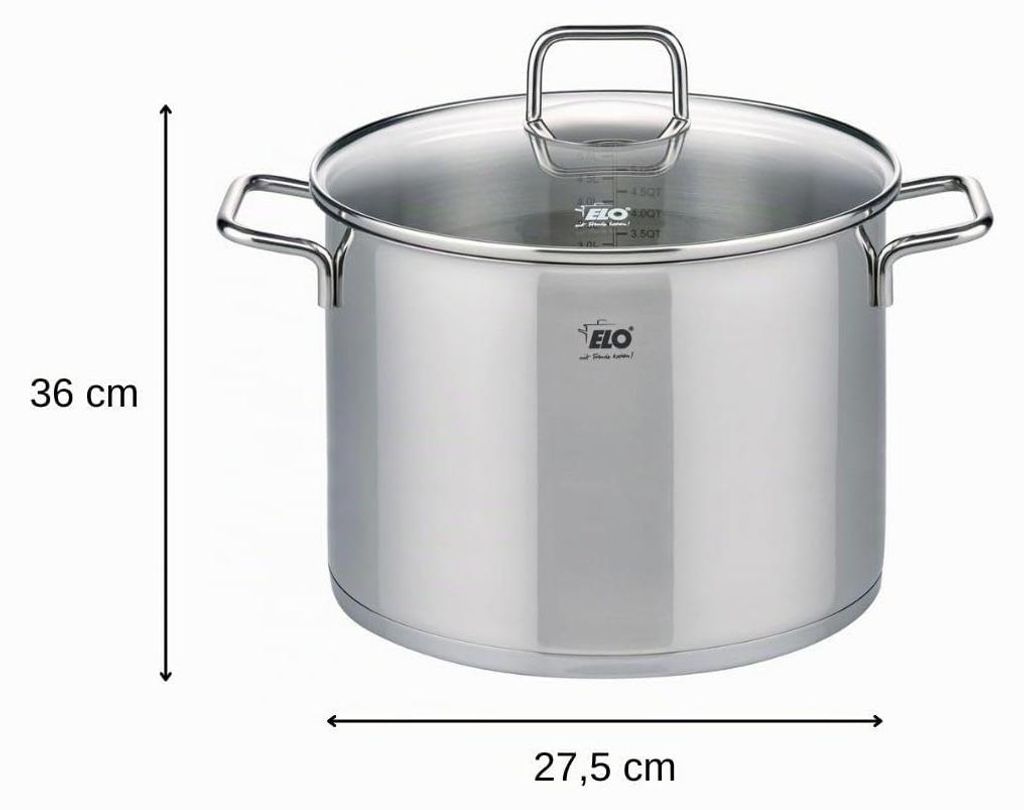Elo Citrin 72446 Kochtopf inkl. Deckel, Edelstahl, 26 cm Produktbild 