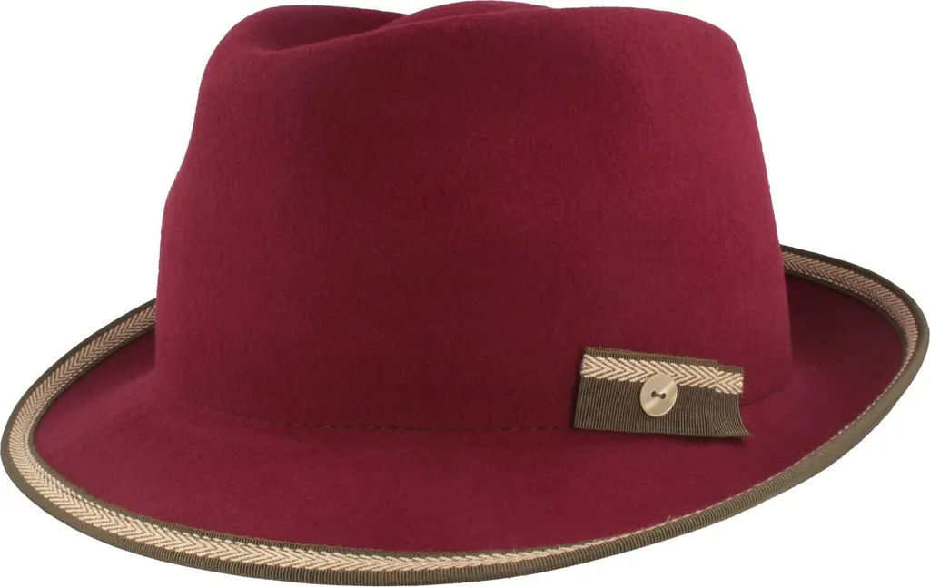 Cappello trilby con bordi in gros-grain alla moda