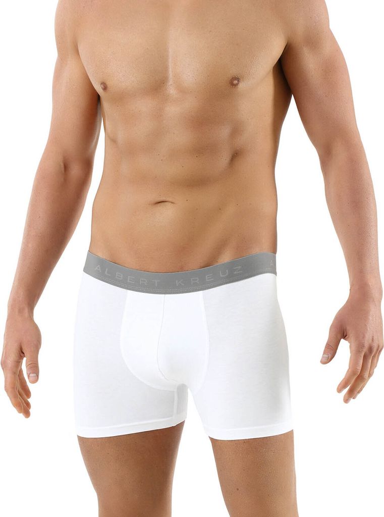 ALBERT KREUZ Herren Retroshorts antibakteriell Baumwolle Elasthan weiß, 04/S