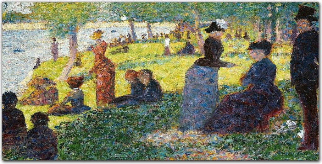 Coloray Bild aus Leinwand 100x50 Leinwand Dekoration - Seurats La Grande Jatte