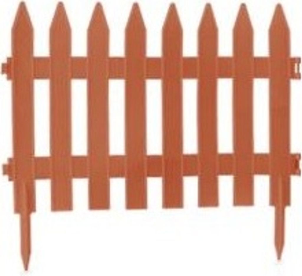 3,5m ZIERZAUN 40cm hoch in braun Dekozaun Gartenzaun Produktbild 
