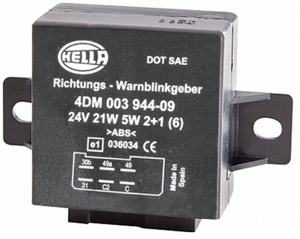 Blinkgeber 24 V elektrisch 6-polig HELLA für u.a. VOLVO Produktbild 
