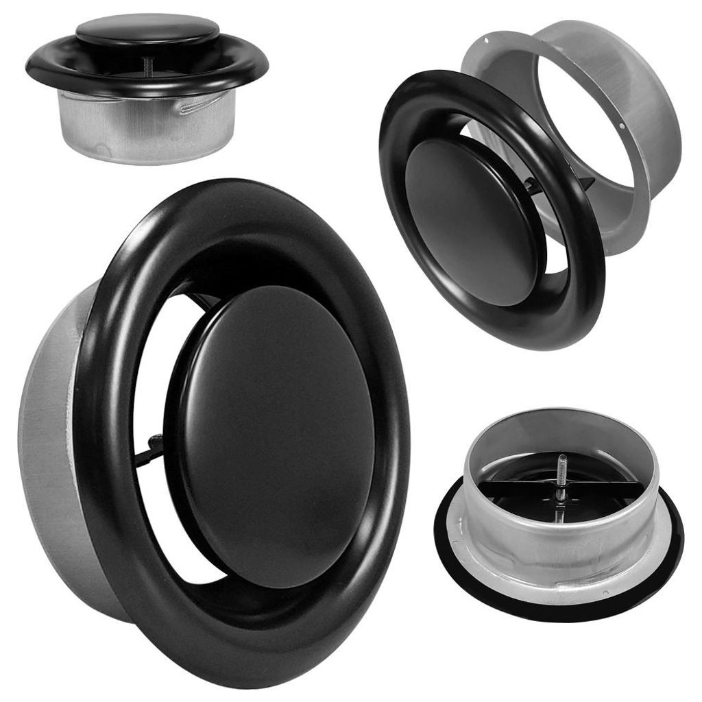 FIXO VBE 80 Anemostat wywiewny Ø 80 mm Czarny mat Zdjęcie produktu 