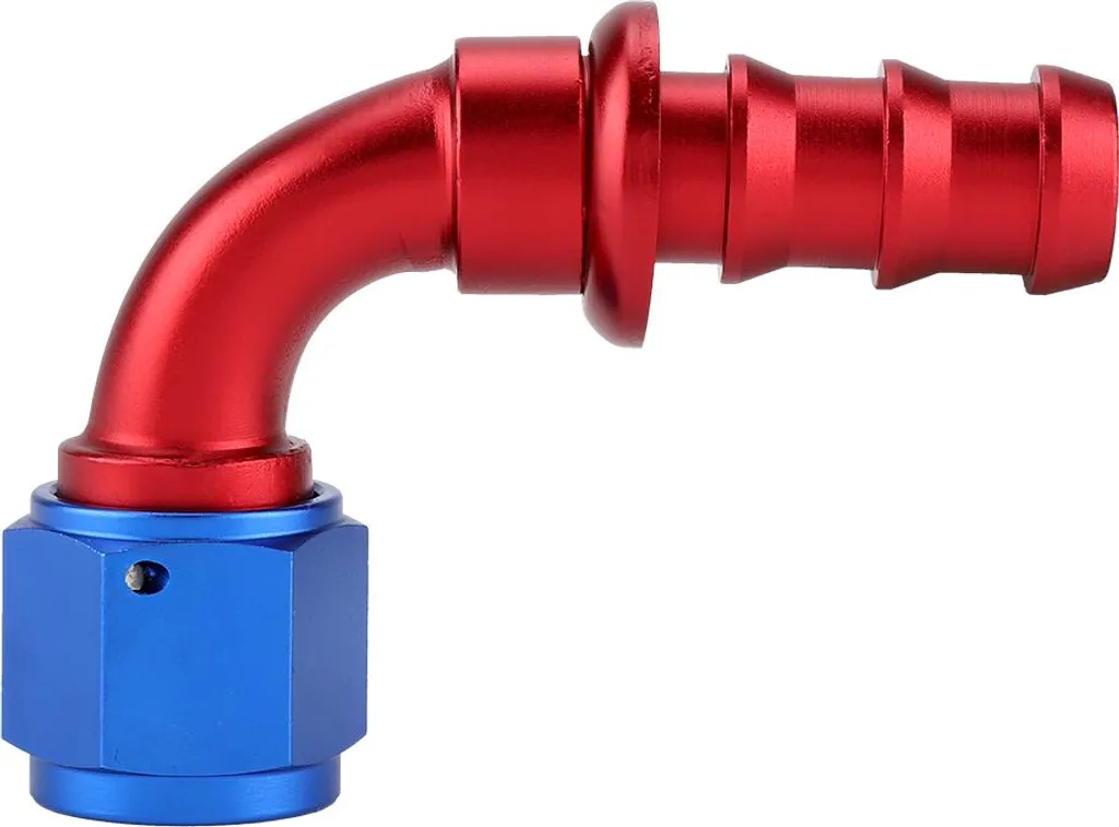 Raccordo AN10 90° Push-On Twist-Lock per Olio e Benzina | Race Pro