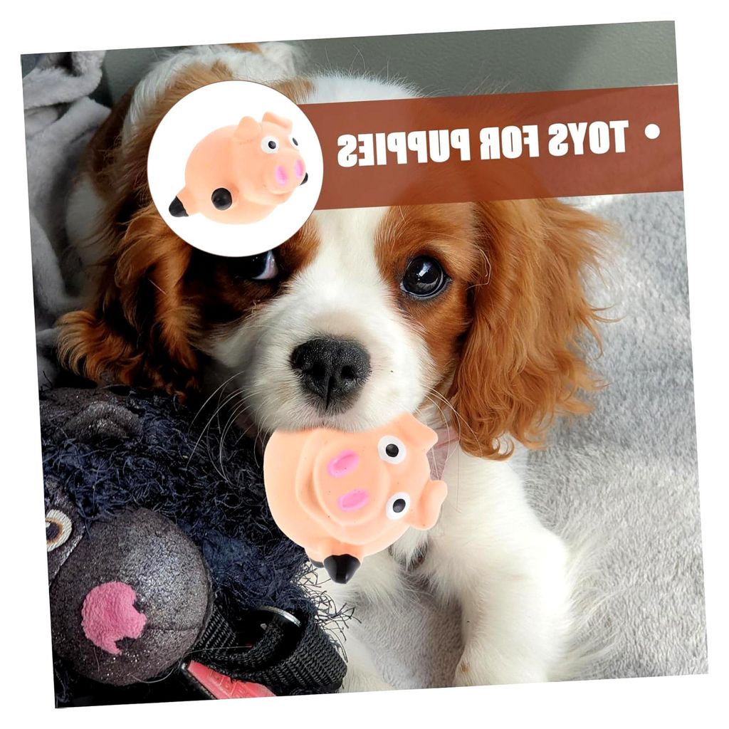 Hundekauspielzeug Welpenspielzeug Schwein aus Latex mit Quietschfunktion für Welpen und Hunde