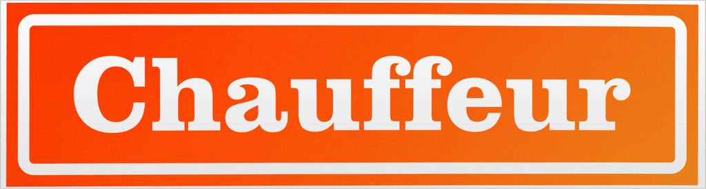 Kiwistar Chauffeur invertiert Magnetschild Schild magnetisch - 45cm Neonorange - Magnetfolie für Auto PKW Kfz
