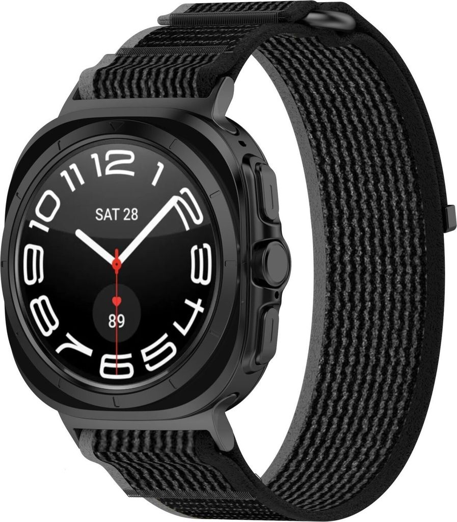 Für Samsung Galaxy Watch Ultra 47mm Design Nylon Klettverschluss Sport Arm Band M3