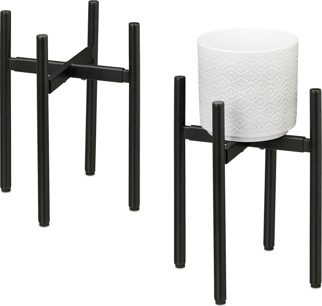 Set da 2 portavasi Relaxdays, larghezza regolabile, LxP: Immagine del prodotto 