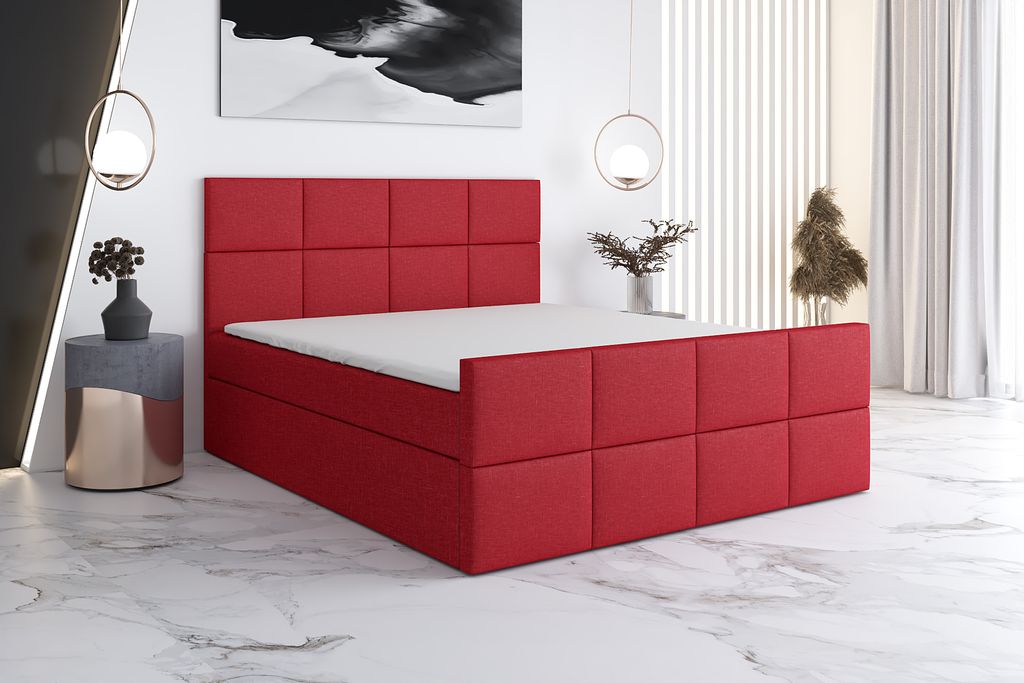 Boxspringbett TOKI 140x200 mit 2 Bettkästen, Produktbild 