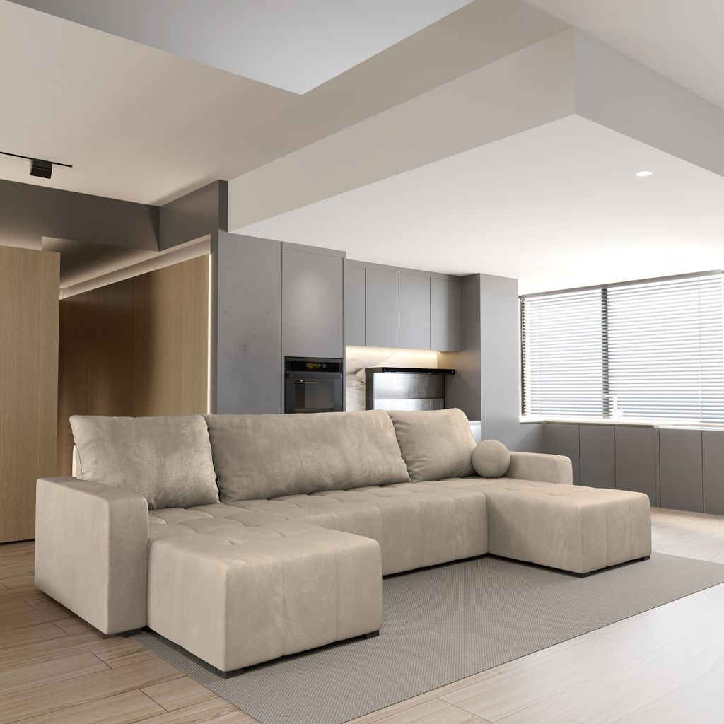 Masseno Ecksofa TOLARI mit Schlaffunktion U-Form, Sofa mit Produktbild 