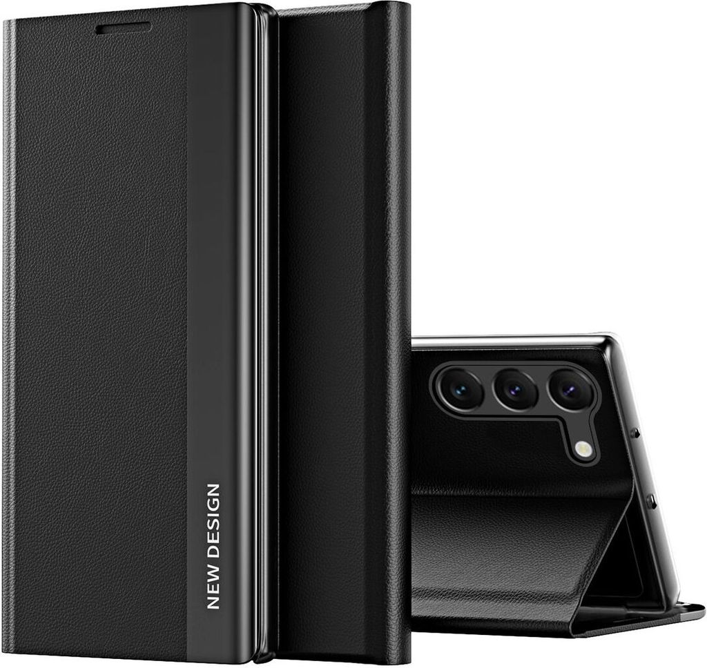 Galaxy S23 Hülle, Leder PolyurethanMagnetisch Klapp Stand Produktbild 
