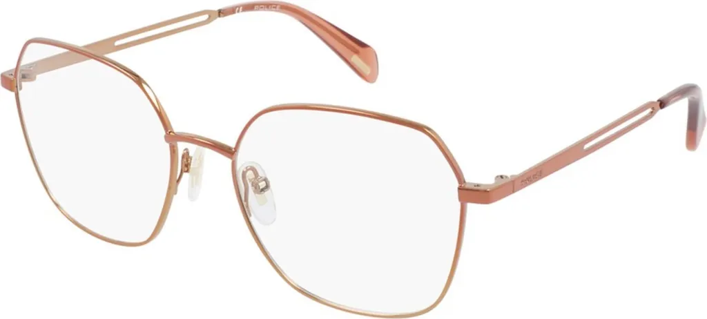 Police VPLA92 540I40 Lunettes de Vue en Acétate Gris avec Design Épuré