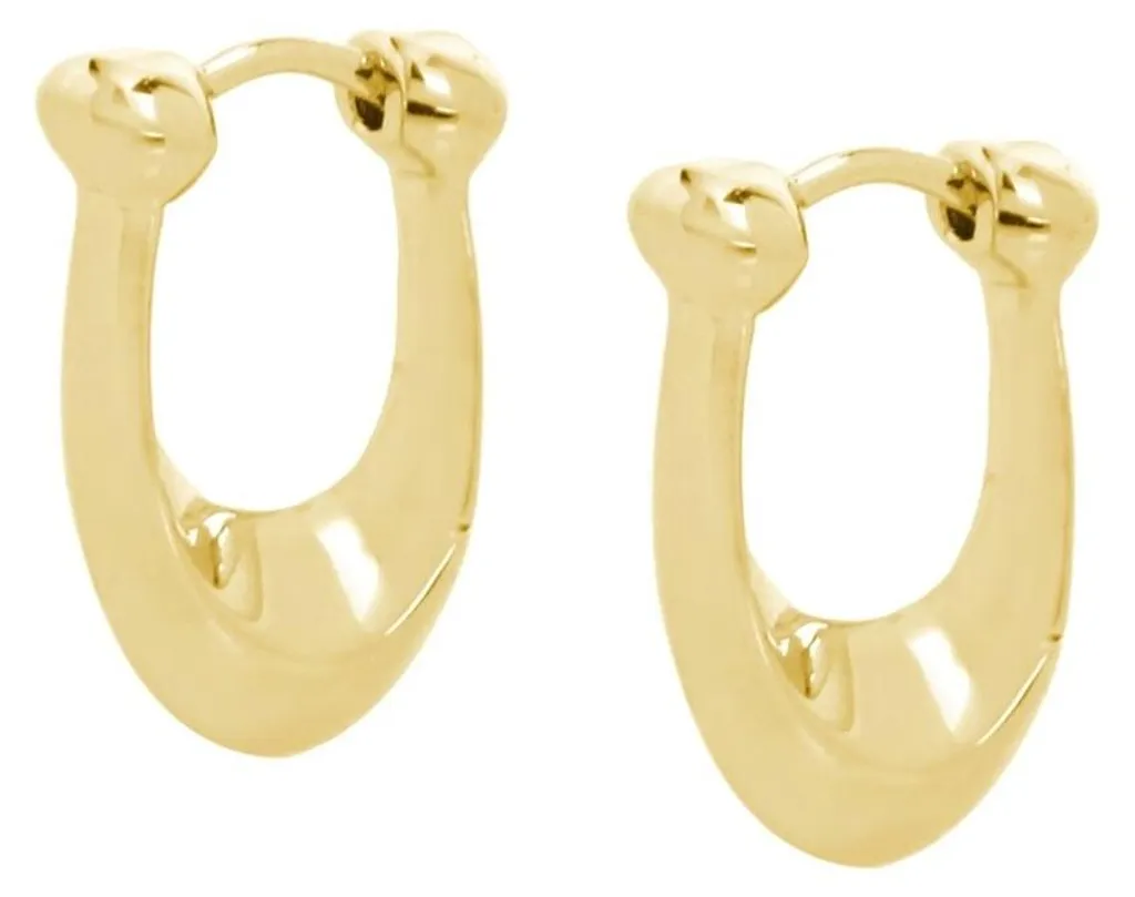 Boucles d'oreilles ovales en laiton doré 37351447GLD710 chic
