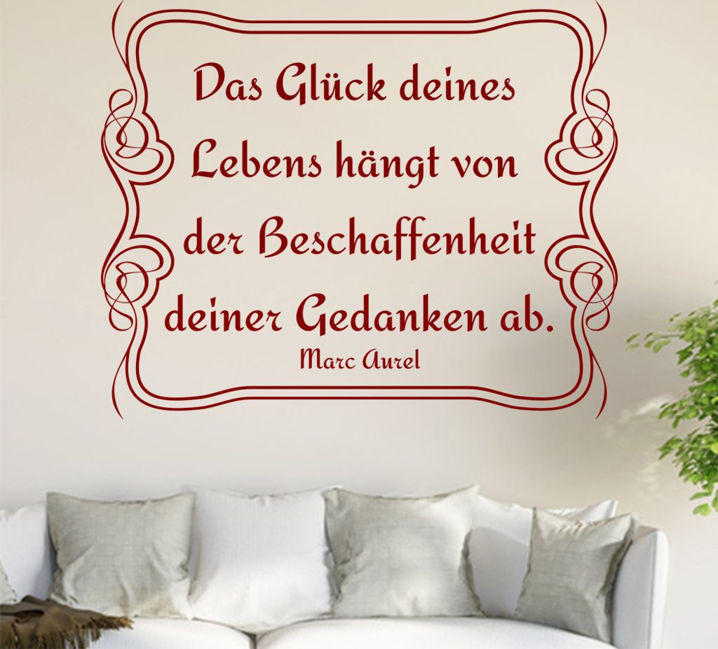 Das Glück deines Lebens ... Wandtattoo in 6 Größen - Wandaufkleber Wall Sticker - Dekoration, Küche, Wohnzimmer, Schlafzimmer, Badezimmer