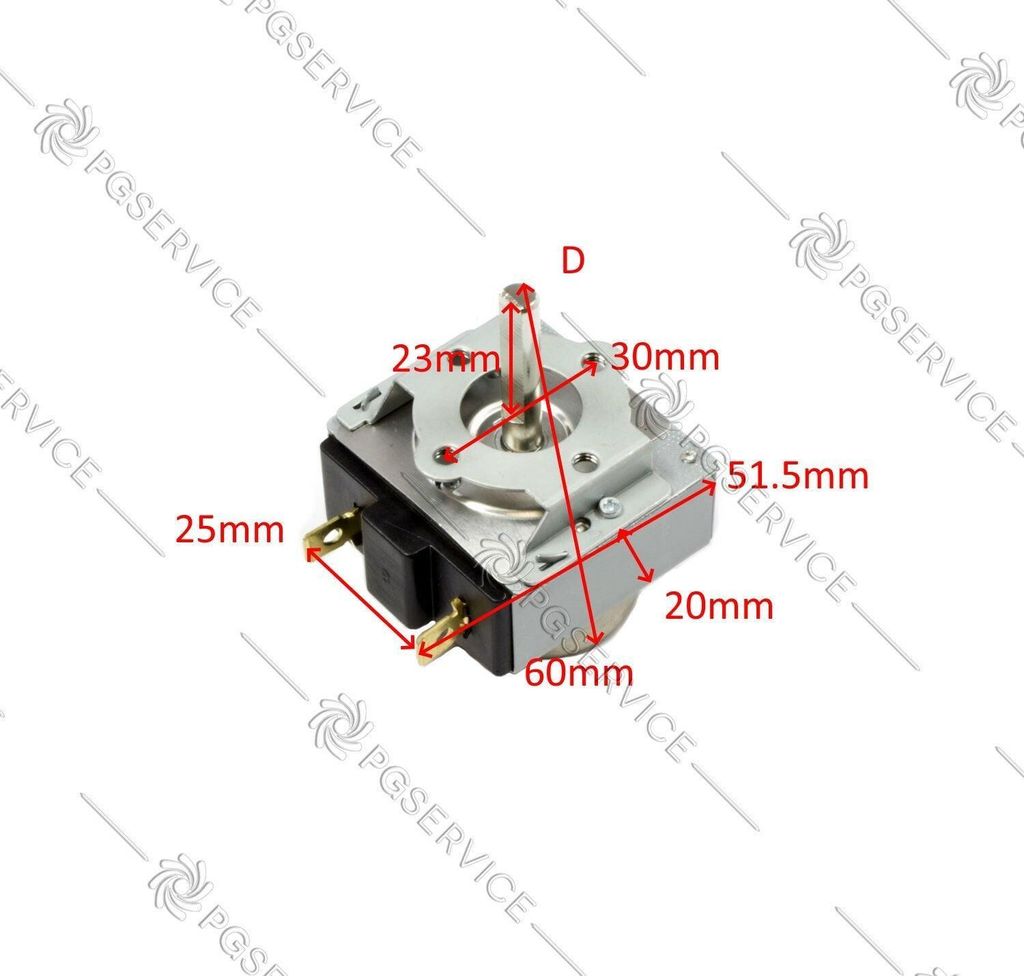 Timer voor oven, 60 minuten, 15 A, 125 V, 16 A, 250 V, Productafbeelding 