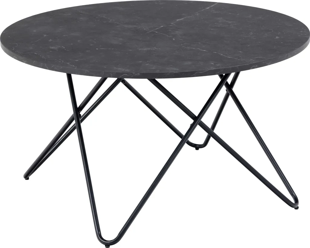 Tavolino Wyre Ø80cm Nero: Design di Lusso a Prezzo Democratico
